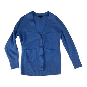 Banana Republic size medium button up sweater knit cashmere Blue Cardigan